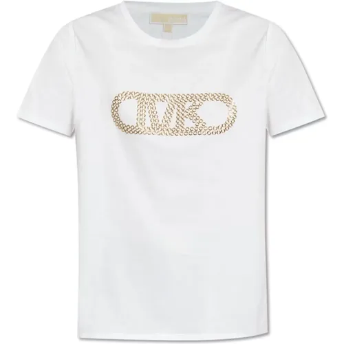 T-Shirt mit Logo , Damen, Größe: M - Michael Kors - Modalova