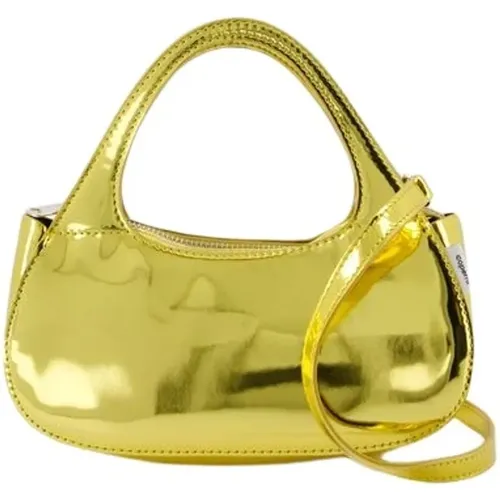 Metallic Micro Baguette Swipe Bag - Gold , female, Sizes: ONE SIZE - Coperni - Modalova