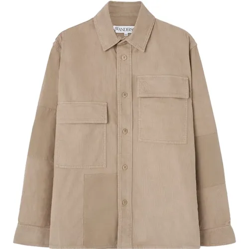 Weißes Patchwork-Overshirt , Herren, Größe: M - JW Anderson - Modalova