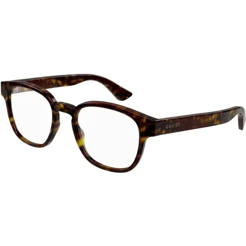 Iniettato Optical Uomo Glasses , unisex, Sizes: 49 MM - Gucci - Modalova