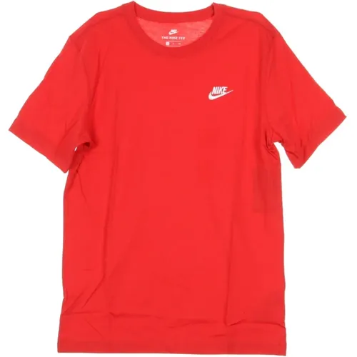 Club Tee University /White T-Shirt , Herren, Größe: XL - Nike - Modalova