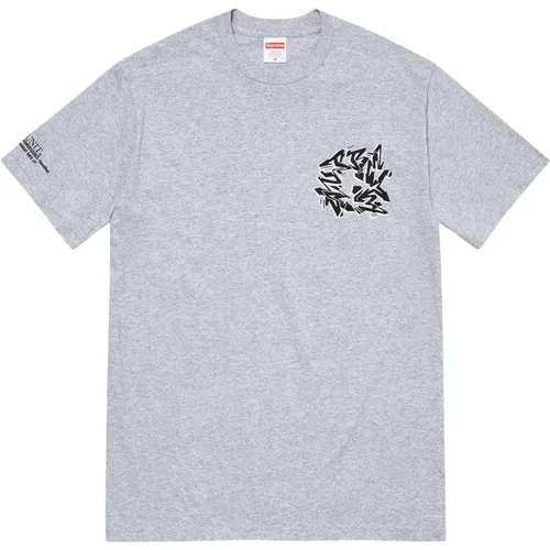 Support Unit Tee Heather Grey Cotton , male, Sizes: M, 2XL, L - Supreme - Modalova