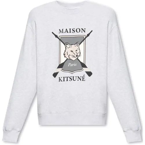 Sweatshirt with logo , male, Sizes: S, XL, M, L - Maison Kitsuné - Modalova