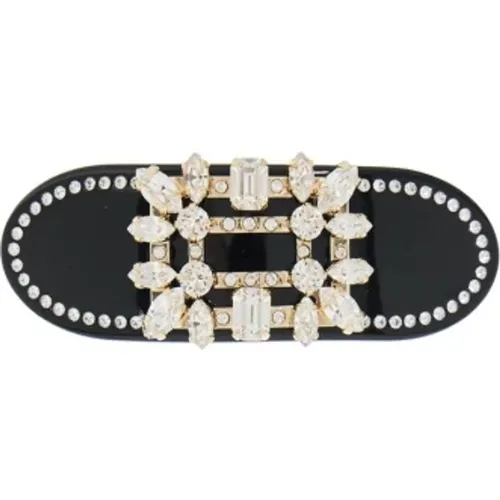 Crystal Buckle Hair Clip Brooch , female, Sizes: ONE SIZE - Roger Vivier - Modalova