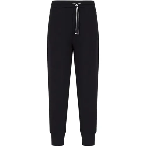 Men Double Jersey Jogger Pants , male, Sizes: S, M, L - Emporio Armani - Modalova