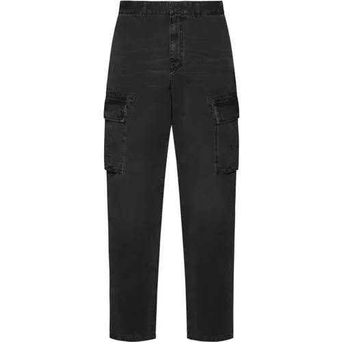 Schwarze Jeans mit Reißverschluss,Schwarze Cargohose mit Militärtaschen - Givenchy - Modalova