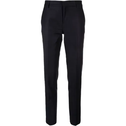 Navy Slim Cut Trousers , female, Sizes: S - Ami Paris - Modalova