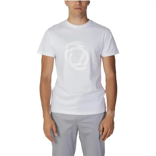 Weißes Print T-Shirt für Männer , Herren, Größe: XL - Trussardi - Modalova