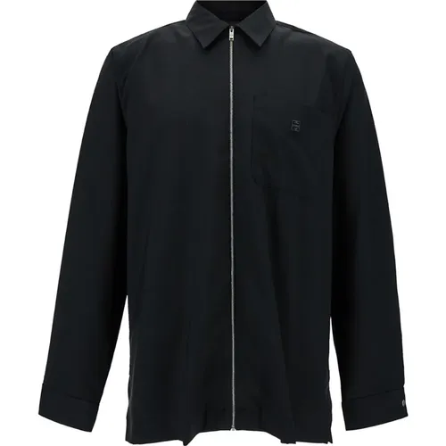 Schwarzes Hemd mit Reißverschluss - Givenchy - Modalova