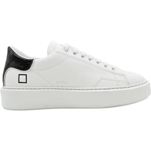 Patent White Black Sneakers , female, Sizes: 7 UK, 4 UK - D.a.t.e. - Modalova