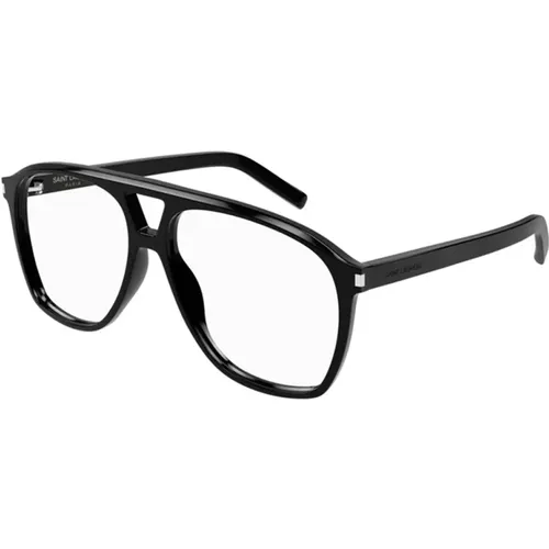 Schwarze Dune Optische Brille , Damen, Größe: 58 MM - Saint Laurent - Modalova