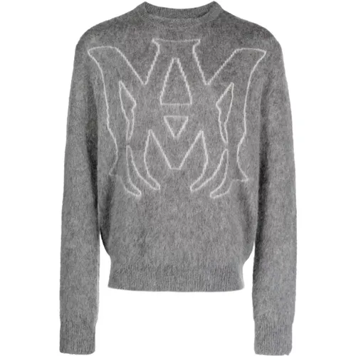 Grey Mohair Logo Sweater , male, Sizes: M, S - Amiri - Modalova