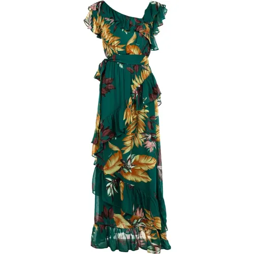 Floral Long Dress Outlet Price , female, Sizes: 2XS - pinko - Modalova