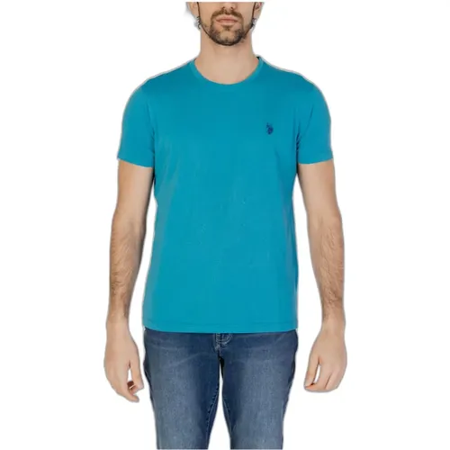 Plain Round Neck T-Shirt , male, Sizes: M, S, L - U.s. Polo Assn. - Modalova