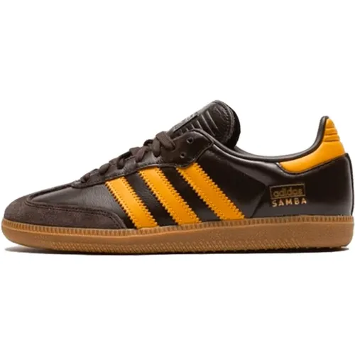 Samba OG Dunkelbraun Gelb Sneaker , Herren, Größe: 36 EU - Adidas - Modalova