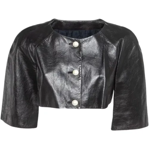 Pre-owned Leather outerwear , female, Sizes: M - Chanel Vintage - Modalova