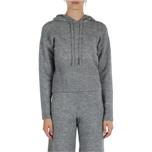 Kapuzenpullover aus Wollmischung mit Pailletten , Damen, Größe: XL - EMME DI MARELLA - Modalova