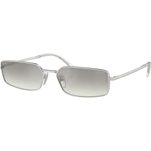 Green Lens Rectangular Sunglasses , female, Sizes: 59 MM - Prada - Modalova