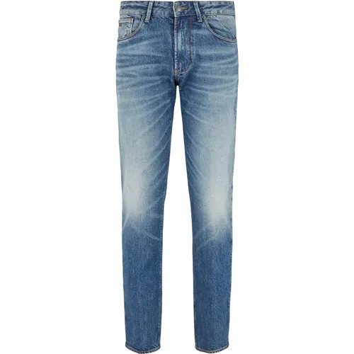 Slim Fit Denim Jeans Niedrige Taille , Herren, Größe: W31 - Emporio Armani - Modalova