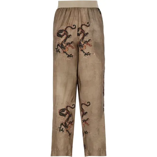 Trousers with Elastic Waist , female, Sizes: M - UMA Wang - Modalova
