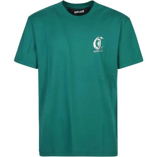 Grüne T-Shirts und Polos ***cv , Herren, Größe: M - Just Cavalli - Modalova