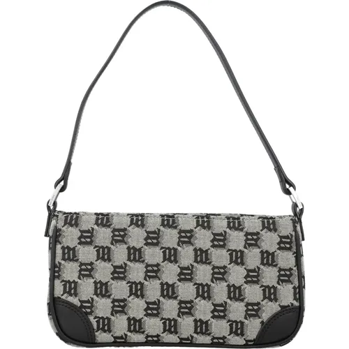 Jacquard Mini Bag with Leather Details , female, Sizes: ONE SIZE - Misbhv - Modalova