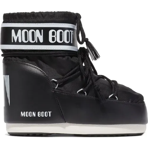 Schwarze Icon Low Gepolsterte Stiefel - moon boot - Modalova