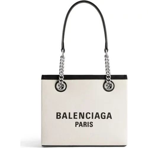 Canvas Tote Tasche mit Lederbesatz - Balenciaga - Modalova