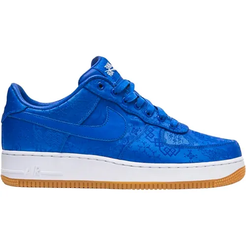 Blauer Seide Limited Edition Air Force 1 , Herren, Größe: 41 EU - Nike - Modalova