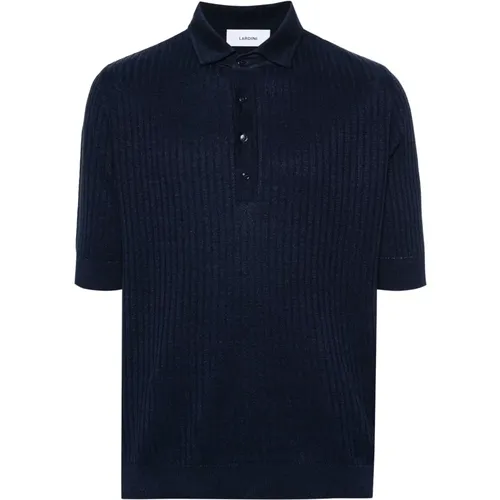 Linen Cotton Polo Shirt Made in Italy , male, Sizes: M - Lardini - Modalova