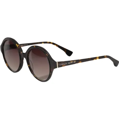 Chic Round Sunglasses with Tortoiseshell Pattern , female, Sizes: ONE SIZE - Frankie Morello - Modalova