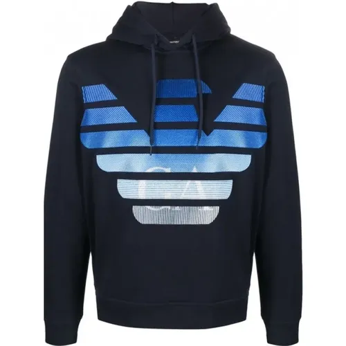 Embroidered Hooded Sweatshirt with Logo , male, Sizes: XS - Emporio Armani - Modalova