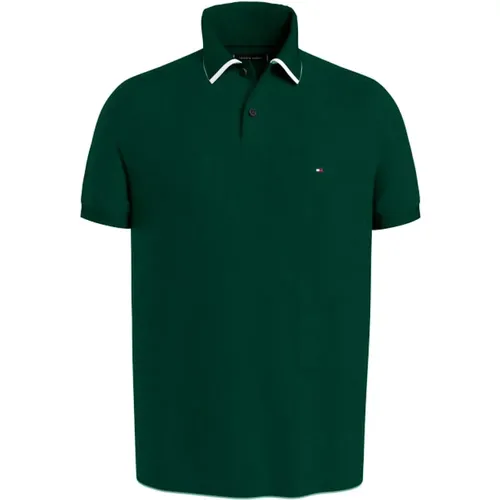 Grüne T-Shirts und Polos aus Bio-Baumwolle , Herren, Größe: M - Tommy Hilfiger - Modalova