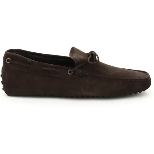 Wildleder Gommino Loafers mit Schnürsenkeln , Herren, Größe: 41 EU - TOD'S - Modalova