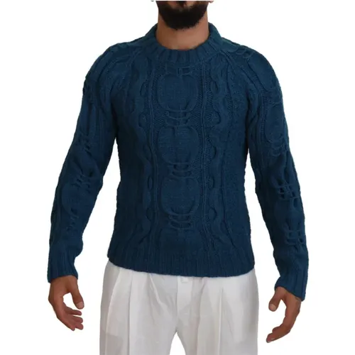 Elegant Sweater with Round Neck , male, Sizes: L, M, S, XS - Dolce & Gabbana - Modalova