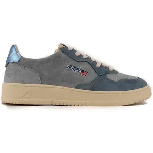 Grey Suede Low Top Sneakers , male, Sizes: 11 UK - Autry - Modalova