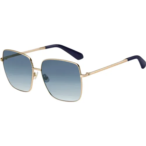 Rose Gold/Blue Shaded Sunglasses Fenton , female, Sizes: 60 MM - Kate Spade - Modalova