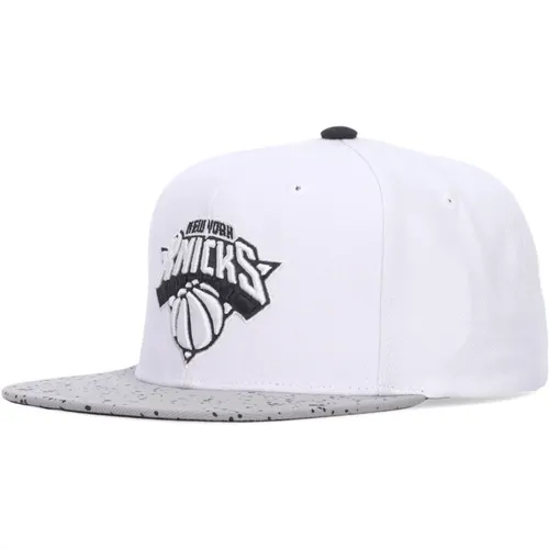 NBA Knicks Flat Visor Snapback Cap , male, Sizes: ONE SIZE - Mitchell & Ness - Modalova