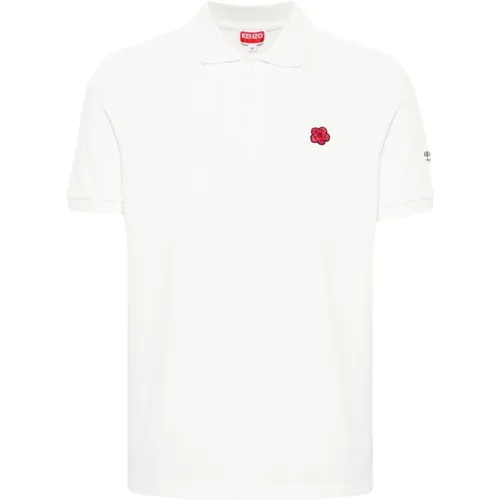 Flower Polo Shirt Cotton , male, Sizes: XL, L, M, S - Kenzo - Modalova