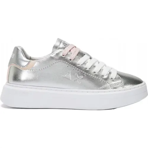 Grace Leather Sneakers Silber , Damen, Größe: 37 EU - Sun68 - Modalova