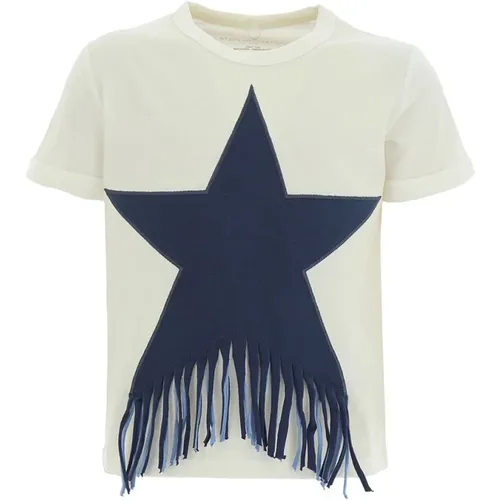 Kurzarm T-Shirt mit Fransenprint - Stella Mccartney - Modalova