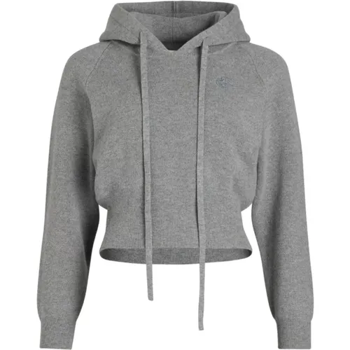 Besticktes Logo Grauer Pullover Hoodie - Patou - Modalova