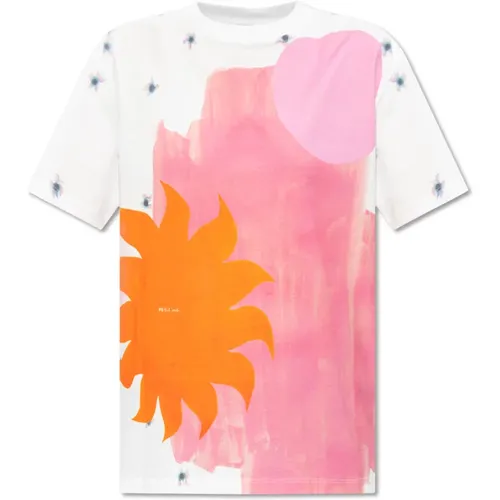T-Shirt mit Blumenmuster , Damen, Größe: XS - PS By Paul Smith - Modalova