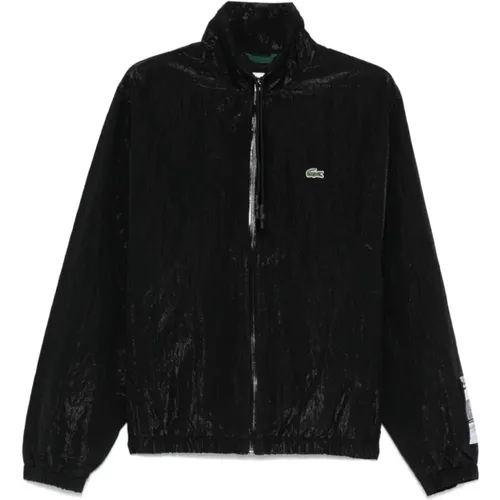 Logo Patch Cropped Jacke Wasserdicht - Lacoste - Modalova