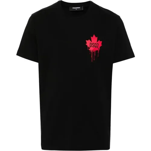 Stilvolle T-Shirt Kollektion für Männer , Herren, Größe: XL - Dsquared2 - Modalova