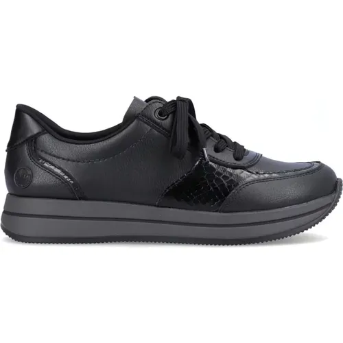 Schwarze Ledersneakers für Frauen - Rieker - Modalova