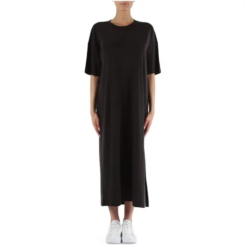Oversized Langes Kleid aus Modalmix , Damen, Größe: S - Calvin Klein Jeans - Modalova