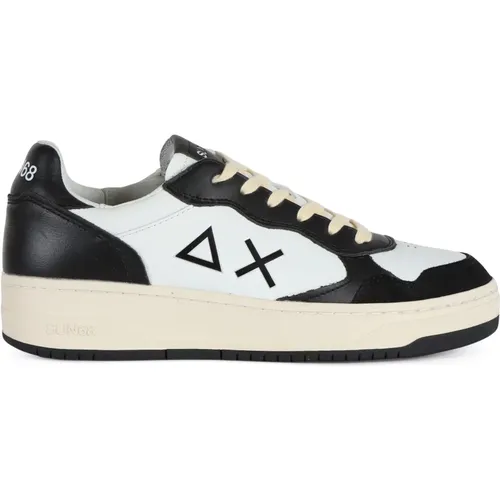 Leather Sneakers Big Basket Lace-Up , male, Sizes: 7 UK, 10 UK, 8 UK, 6 UK, 9 UK, 11 UK, 12 UK - Sun68 - Modalova