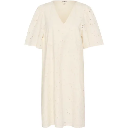 Weiße Besticktes Kleid , Damen, Größe: S - Soaked in Luxury - Modalova