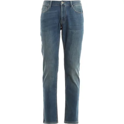 Denim Slim Fit Stretch Jeans - Emporio Armani - Modalova